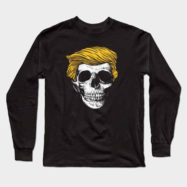 Trump Skull Long Sleeve T-Shirt by monolusi